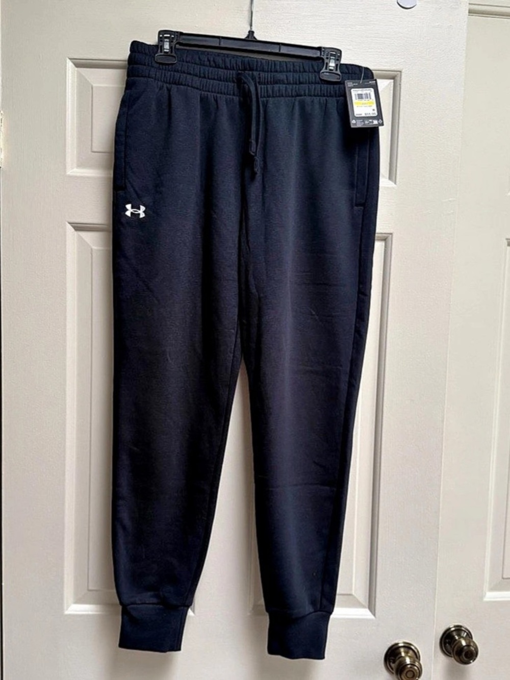 Under Armour UA Rival Fleece Joggers Women's Black Pants Size Medium